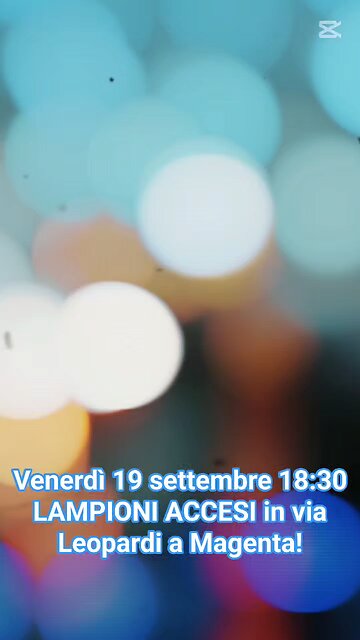 lampioni accesi a Magenta