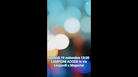 lampioni accesi a Magenta