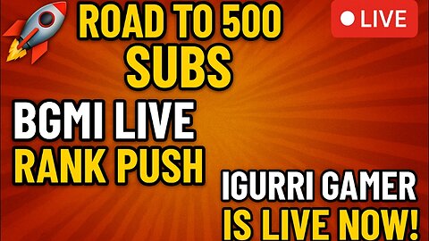 🚀 Road to 500 Subs | BGMI Live Rank Push 💥 | IGURRI Gamer Is Live Now!