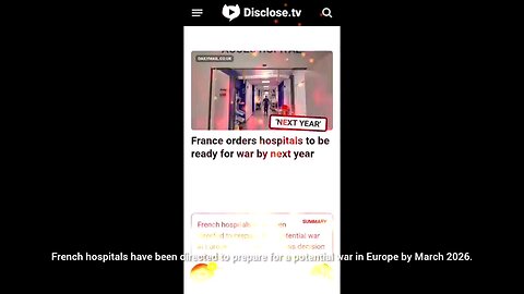 French Hospitals Directed To Prepare For a Potential War In Europe By March 2026