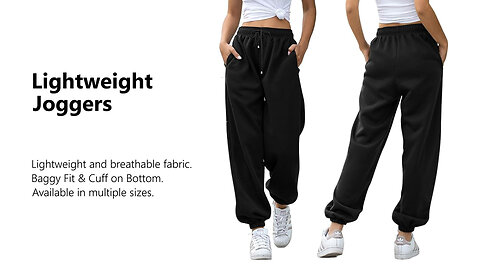Women's Sweatpants, Casual Drawstring Sweatpants, Workout Athletic Joggers with Pockets.