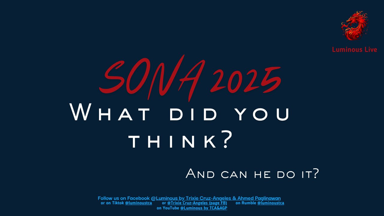 What did you think of the President's SONA?