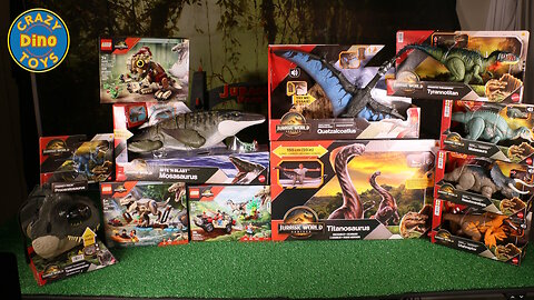 12 Jurassic World Rebirth Dinosaur Toys unboxed Today! 2025 Mattel Titanosaurus, Mosasaurus, #shorts