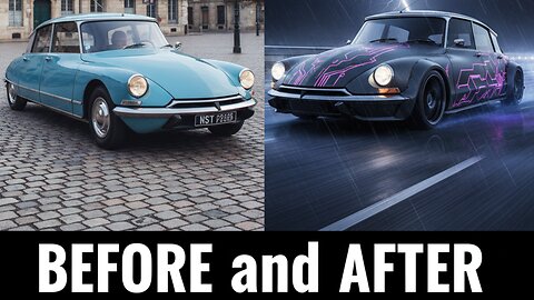 BEFORE and AFTER-Car Citroën DS 1955 #BeforeandAfter #CustomCars #CarRepair #ConceptCars