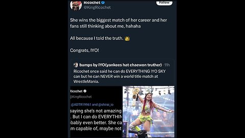 Ricochet is a Bald LOSER – Iyo Sky is 1000x the Star! #shorts