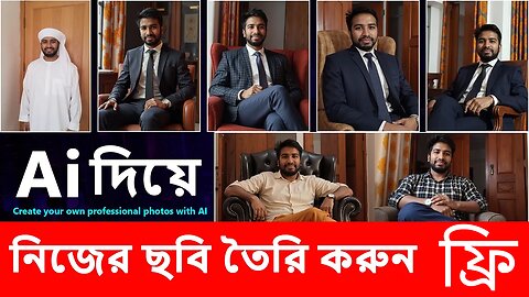 AI দিয়ে নিজের প্রফেশনাল ছবি ফ্রি তৈরি করুন | AI Headshot Generator, AI Photo Editing