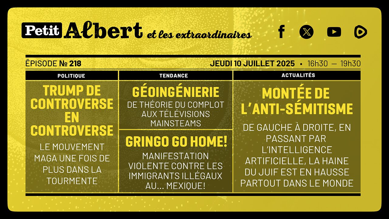 Petit Albert et les extraordinaires Épisode #218 - EN DIRECT À 16H30