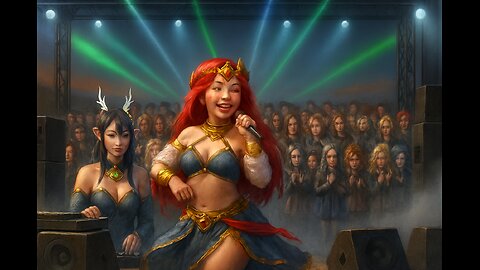 Mother Goddess Rave Remix AI Cosplay with choir