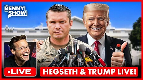 Benny Johson : Trump SHOCK Announcement LIVE Right Now From White House With Secretary of Defense Pete Hegseth