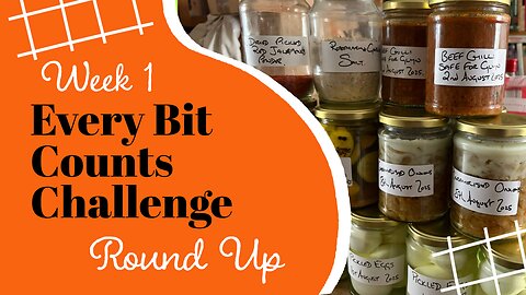 Week 1 Round Up - Every Bit Counts Challenge