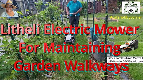 Litheli Electric Mower For Maintaining Garden Walkways - #catshobbycorner #gardening