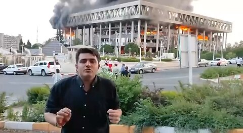 Iran’s propaganda TV attacked.