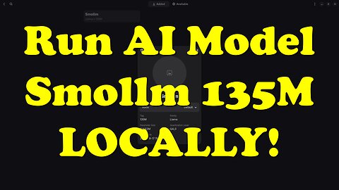 Run Smollm 135M LLM Locally in Minutes! (No GPU Needed)