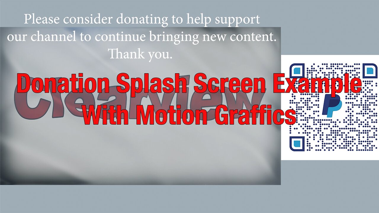 DEMO REEL - DONATION SPLASH SCREEN WITH MOTION GRAFFIC