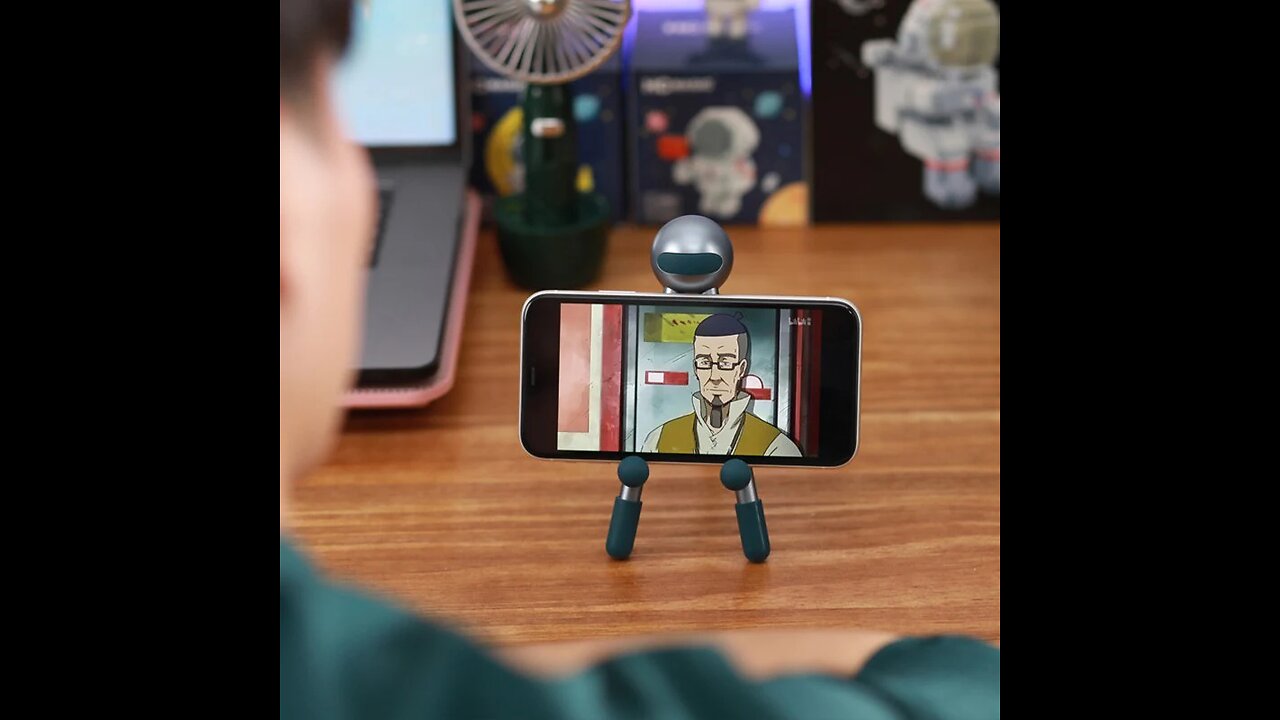 Portable Alien Aluminum Alloy Phone Stand, with Adjustable Angle, for Phone & Tablet