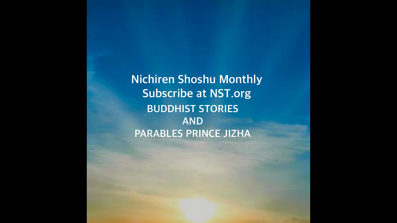 BUDDHIST STORIES AND PARABLES- PRINCE JIZHA