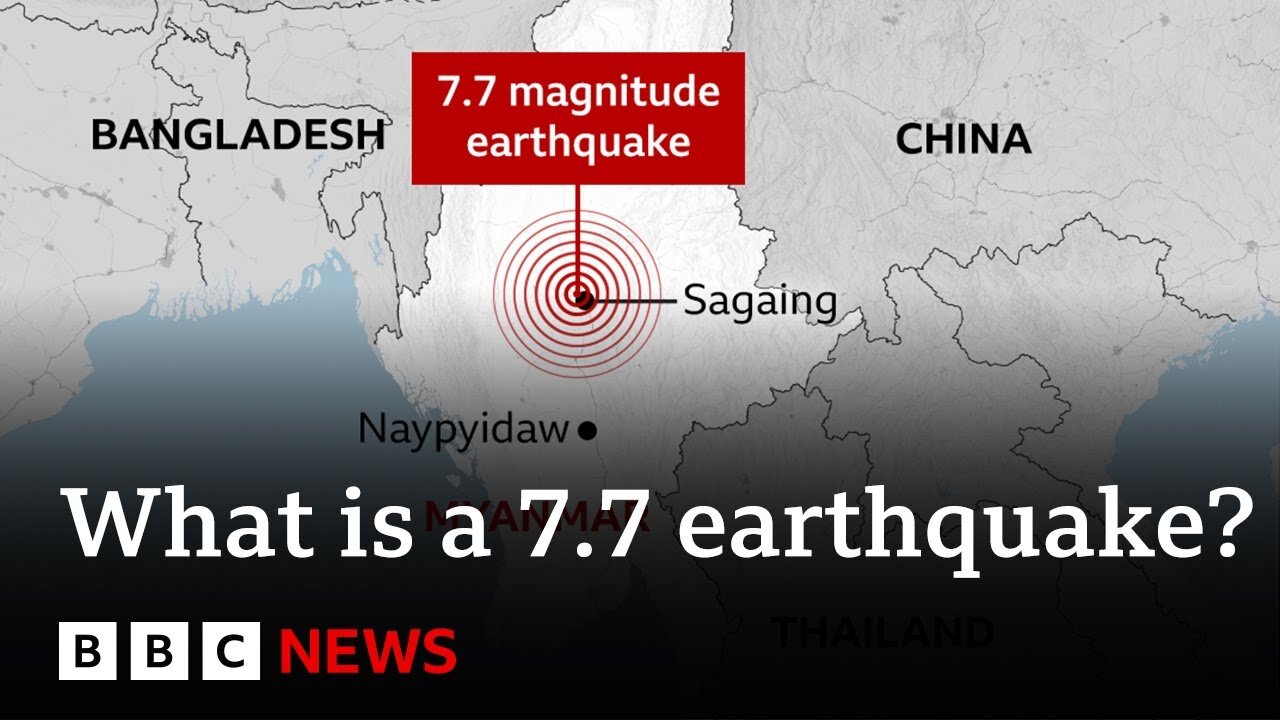 Myanmar earthquake: What is a 7.7 magnitude earthquake? | BBC News