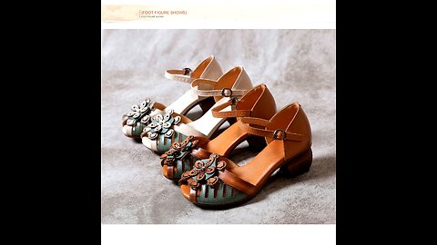 Retro Platform Leather Sandals