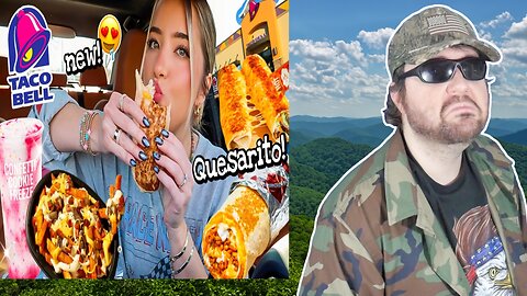 Taco Bell Quesarito Is Back! + Cheesy Dipping Burritos, Confetti Cookie Freeze & Garlic Fries! (Daisy Sue) - Reaction! (BBT)