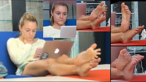 Film 182 - Candid Girl Feet, Super Active Athlete Library Soles - Full 9 Min Vid Available