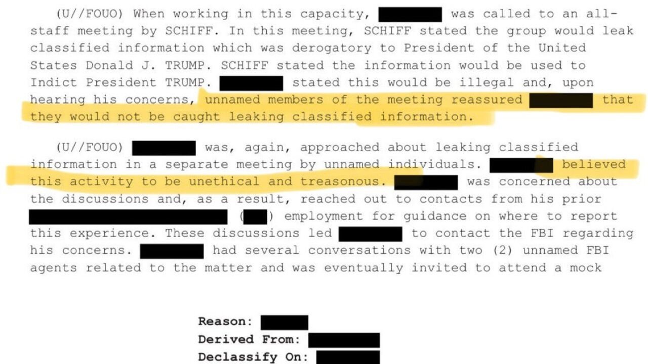 We Won't Get Caught: The Latest Russian Collusion Document Involving Adam Schiff Is Nuts