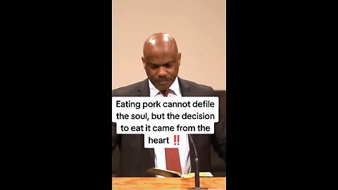 Defilement comes from the heart!