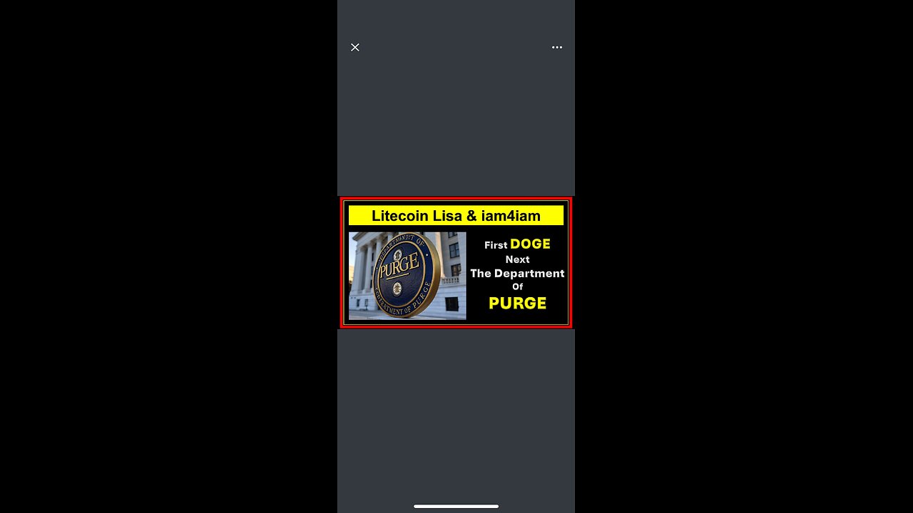 The Department of PURGE coming soon? @Iam4IamWe