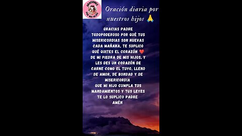 Oración Diaria por nuestros hijos 🙏