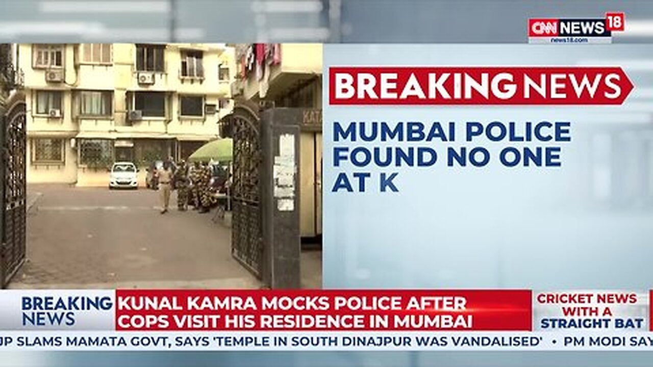 Mumbai Police Team Visits Comedian Kunal Kamra's Residence _ Freedom Of Speech _ Mumbai