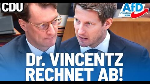 Dr. Martin Vincentz (AfD) rechnet mit linksradikalen Merkel Fan-Boy NRW CDU Hendrik Wüst ab!