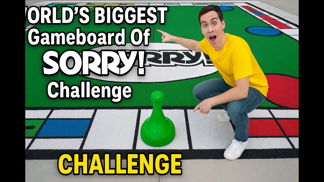 WORLD'S BIGGEST SORRY! GAMEBOARD… 4 PLAYERS, 1 CHAOTIC SHOWDOWN! 🎲🌪️