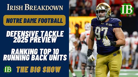 Notre Dame 2025 Defensive Tackle Preview - Top 10 Running Back Rooms