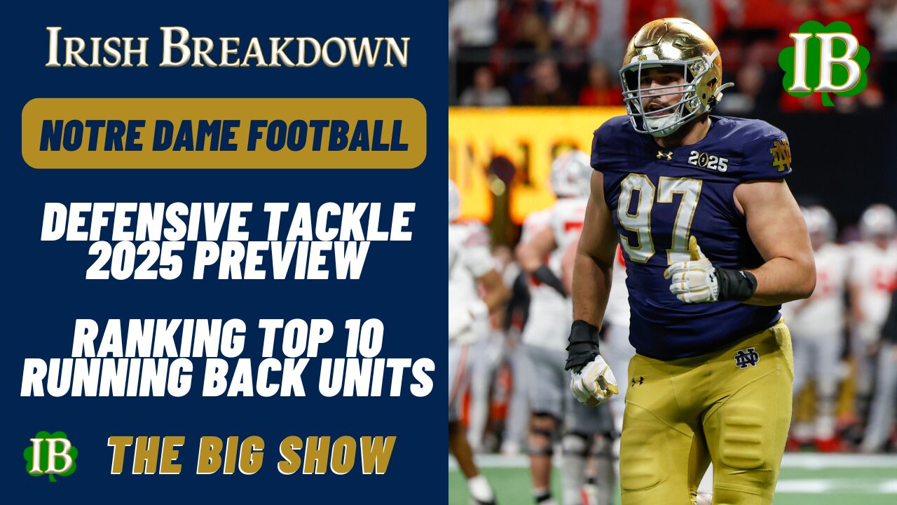 Notre Dame 2025 Defensive Tackle Preview - Top 10 Running Back Rooms