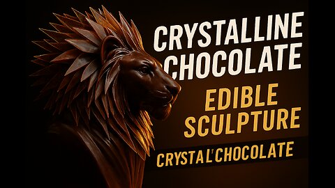 Crystalline Chocolate Lion – Edible Sculpture Spectacle