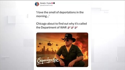 Trump Warns “Chicago About To Find Out Why It’s Called The Department Of War”
