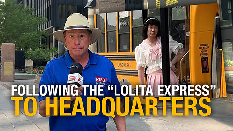 Confronting corporation over cross-dressing school bus driver with 'Lolita Line' signage