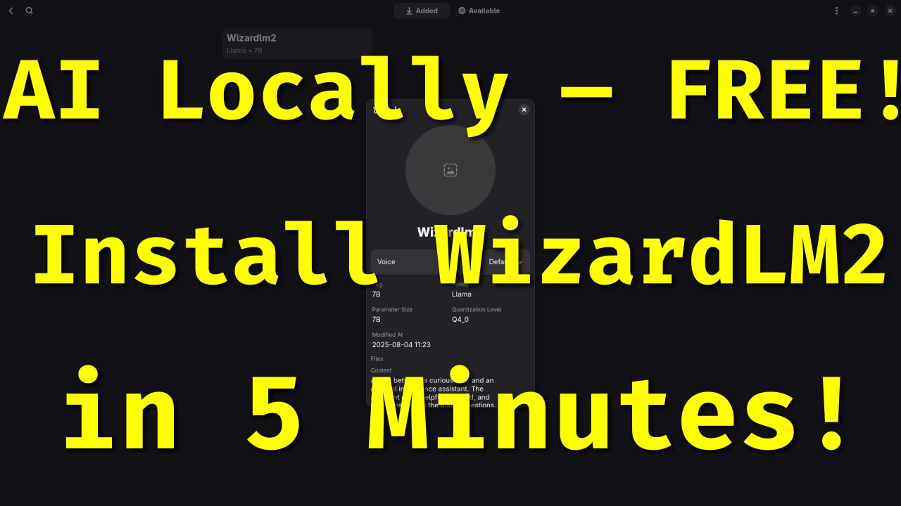 Install WizardLM2 7B Locally in Minutes — Run Your Own AI Chatbot FREE!