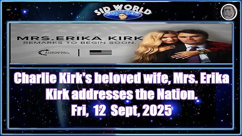 Charlie Kirk's beloved wife, Mrs. Erika Kirk addresses the Nation.