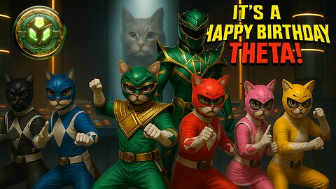 🐾 Mighty Meowphin Pawer Rangers: Birthday Bash for Theta! 🐾🎉