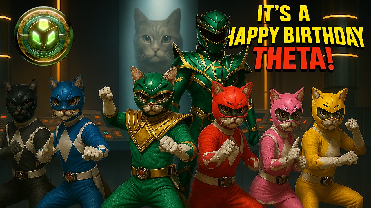 🐾 Mighty Meowphin Pawer Rangers: Birthday Bash for Theta! 🐾🎉