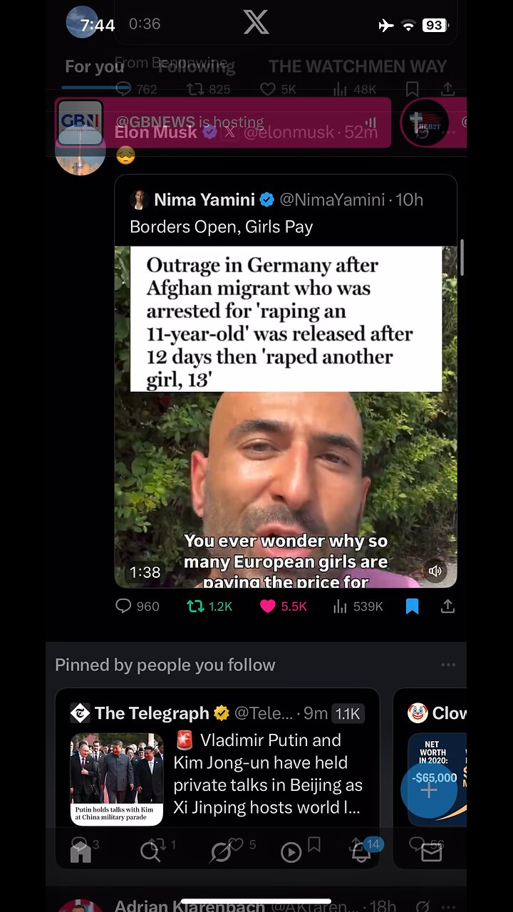 Elon Musk X post : migration in Europe