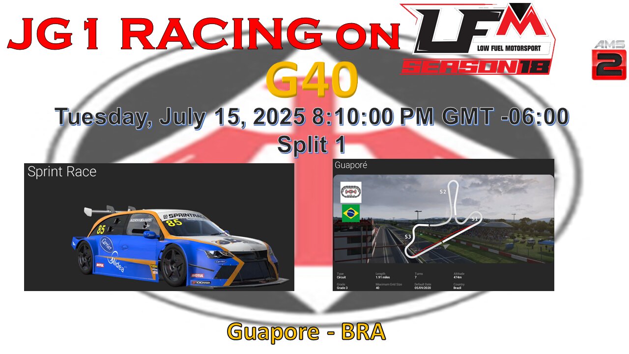 JG1 RACING on LFM - Sprint Race - Guapore - BRA - Split 1