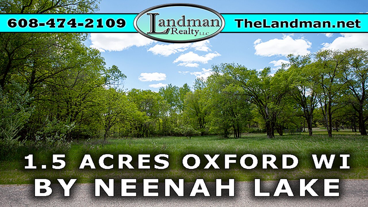 Video Tour - 1.5 acre wooded building site near Neenah Lake - Oxford WI