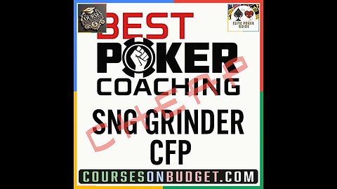 Best Poker Coaching SNG Grinder CFP