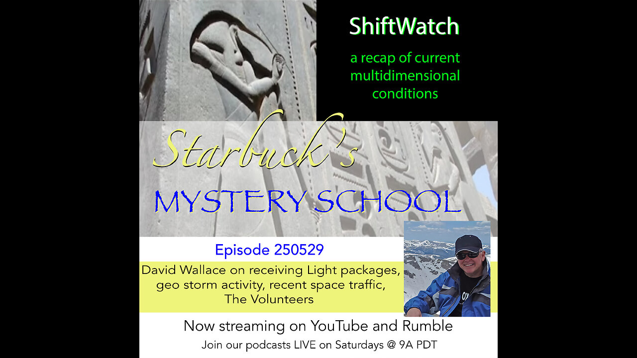 ShiftWatch 250529 receiving Light packages, geo storm activity, recent space traffic, The Volunteers