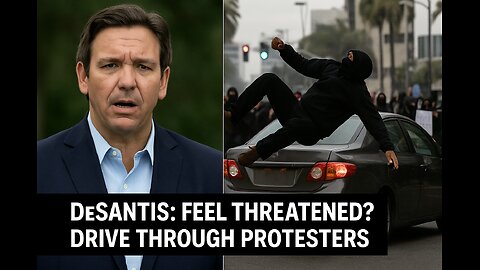 DeSantis: Feel Threatened? Drive Through Protesters, protester hit buy car