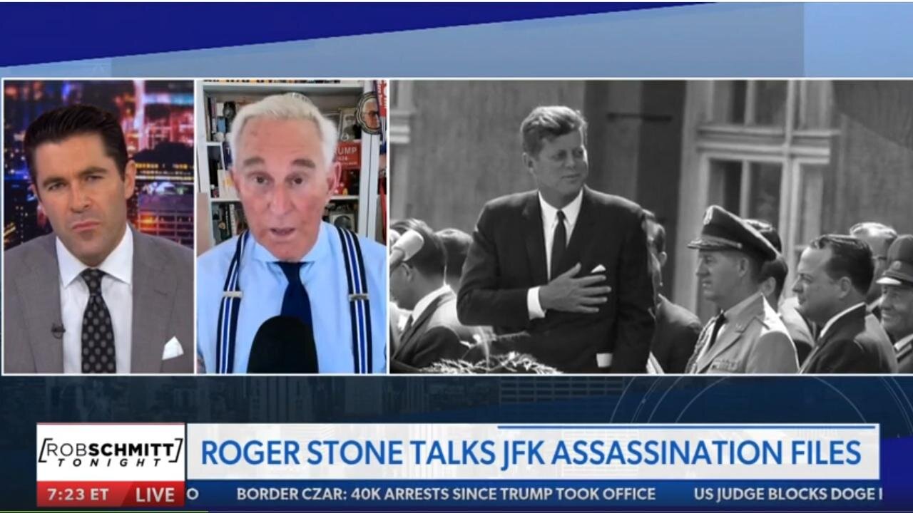 Substantial Evidence Against LBJ in JFK Assassination: Roger Stone | Rob Schmitt Tonight ~ NEWSMAX 3/21/25