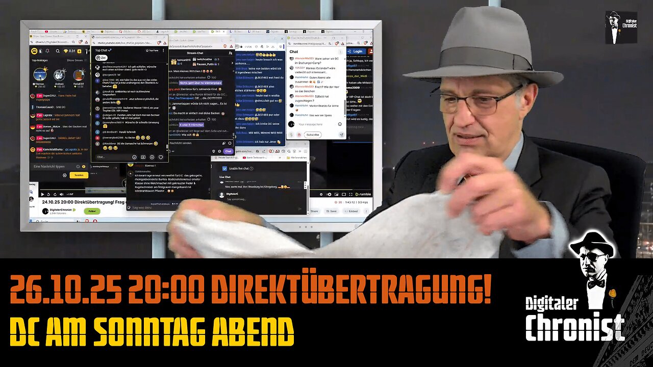 Aufzeichnung vom 26.10.25 Direktübertragung! DC am Sonntag Abend