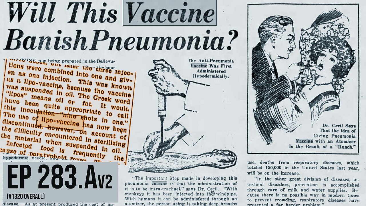 1918 1919 When they learned intramuscular injection was fatally dumb (EP 283.A) Lipovaccine to Nasal