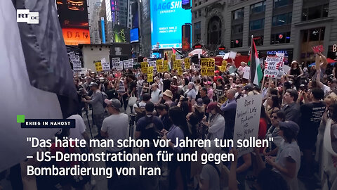 US-Demonstrationen für und gegen Bombardierung von Iran